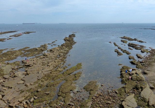 Rocky shoreline at Brown's Point
