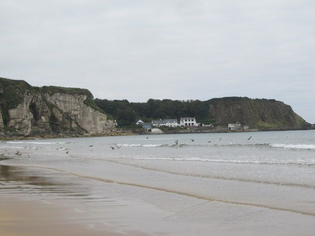 The village of Portbraddan from Whitepark Bay