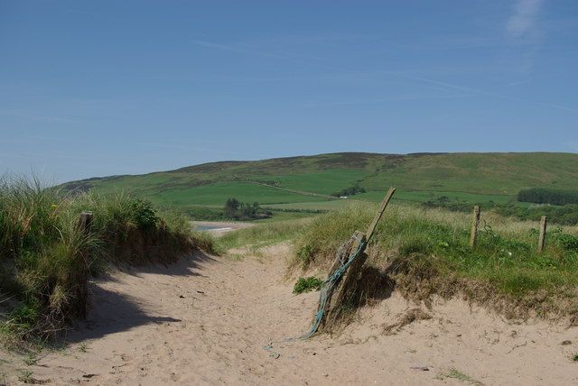 Track through the sand dunes at Carskey Bay