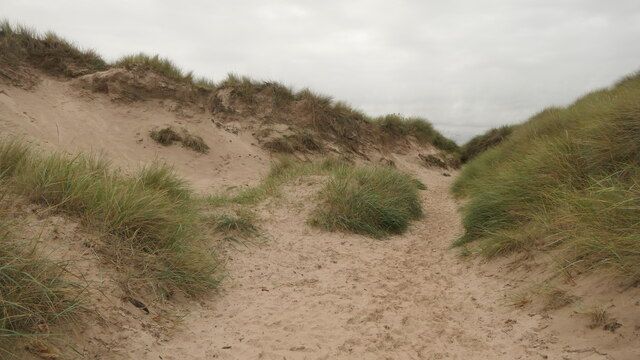 Path off the beach, Redbarns Links