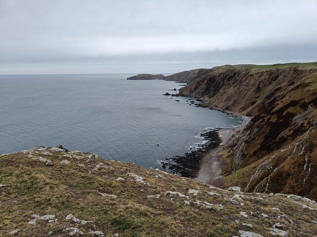 Looking down from Brander Heugh towards Lumsdaine Shore