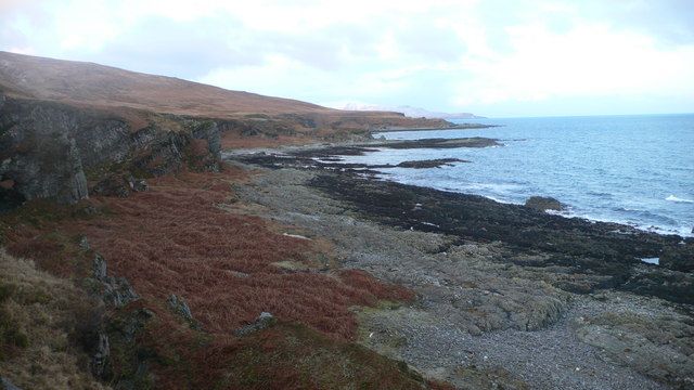 Looking south-west along the coastline of south-west Jura