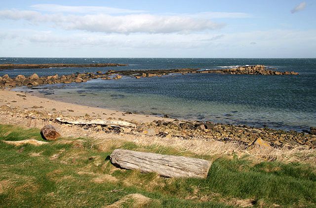 The coastline at Dunbar Golf Course