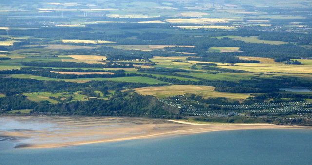 Pettycur Bay sands from the air