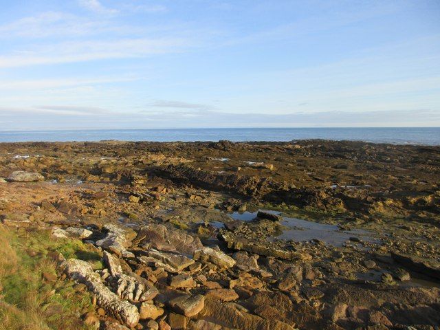 Rocky shore at Babbet Ness