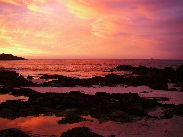 From Calva beach, Eilean Chalbha on left, Dutchman's cap on horizon to right