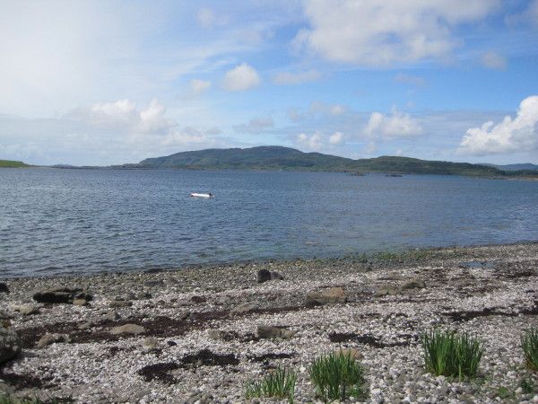 Shore of Loch na Keal alongside B8035