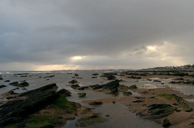 Rock pools on the shore behind David Murray's Lorry park.