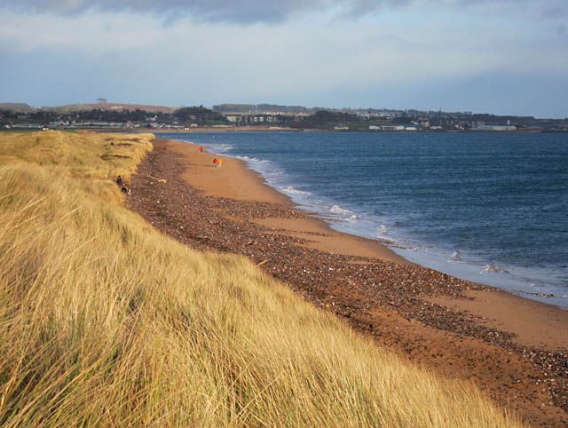 Sunlit beach near Elliot