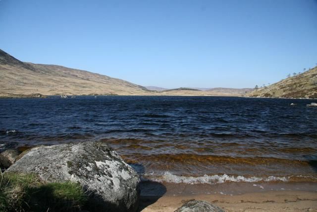 Boathouse on the shore of Lochan Sron Smeur