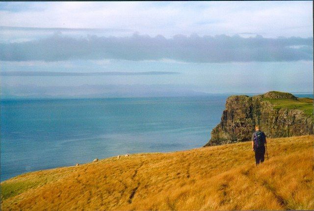 Clifftop path above Talisker Bay, Skye.