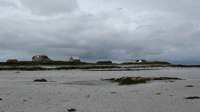Houses along the shore.