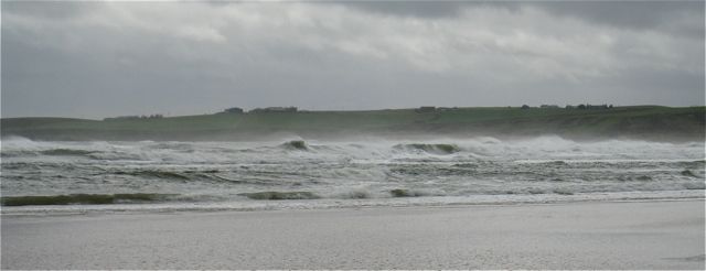 Cruden Bay: a stormy day on Cruden Bay beach