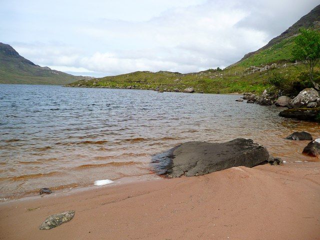 Small beach on Loch Damph