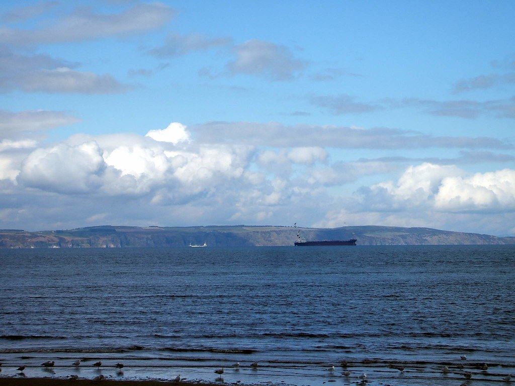 Nairn Harbour from the Breakwater at Nairn Scotland