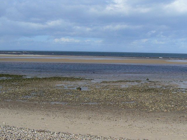Sand bar off Findhorn beach