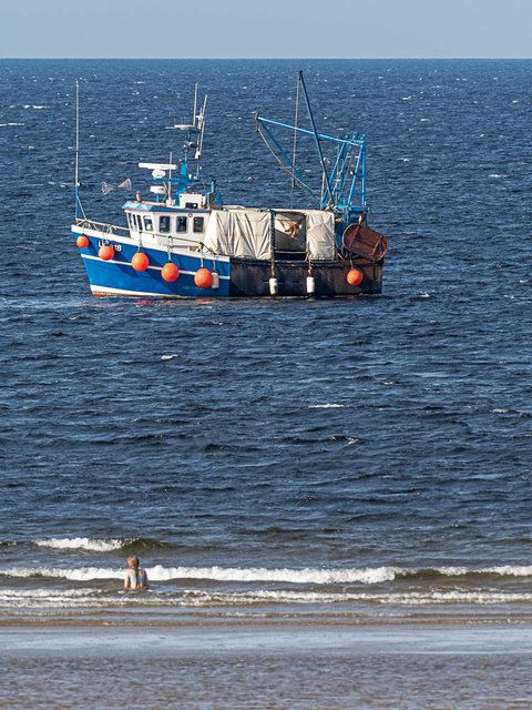 Aranatha off the beach at Findhorn