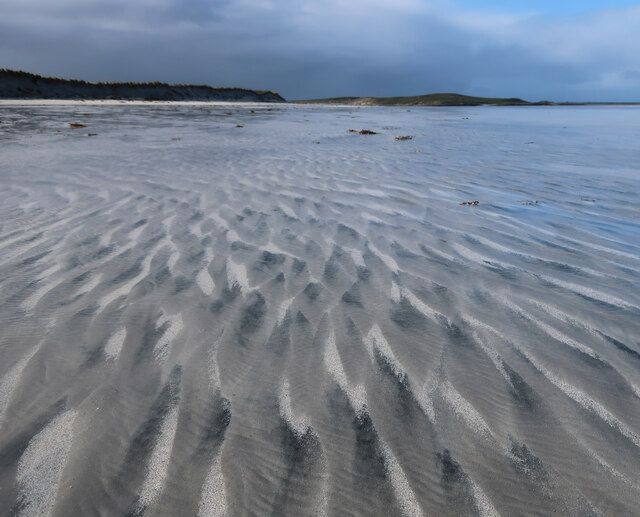 Patterned beach at Tràigh Hòrnais