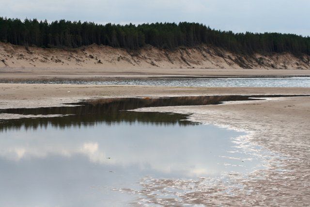View Inland From the Sand Bar at the Mouth of the River Findhorn