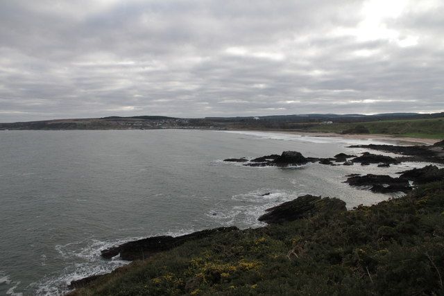 Looking over Toshie's Long Craigs to Cullen Bay