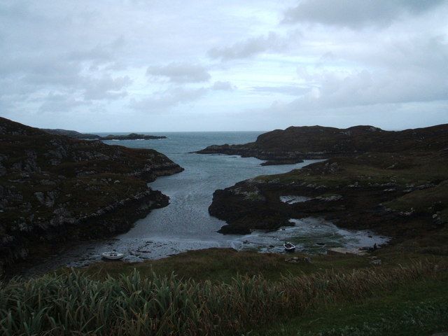 Ruined house by the shore
