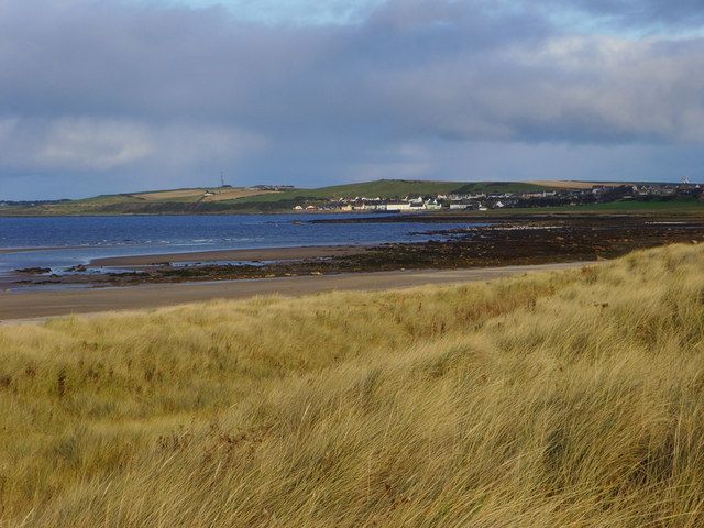 Looking towards Portmahomack from the dunes