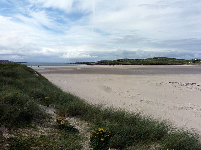 Looking seawards from the sand dunes at Traigh Uige