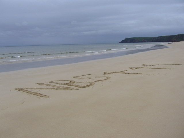 The little bit of sand between high and low water on Traigh Mhor