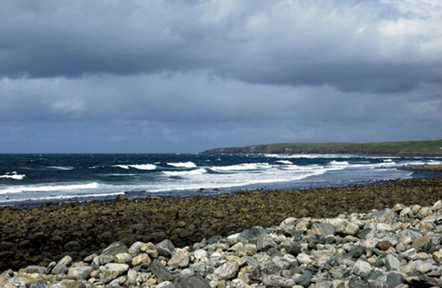 Brue Beach on a stormy day